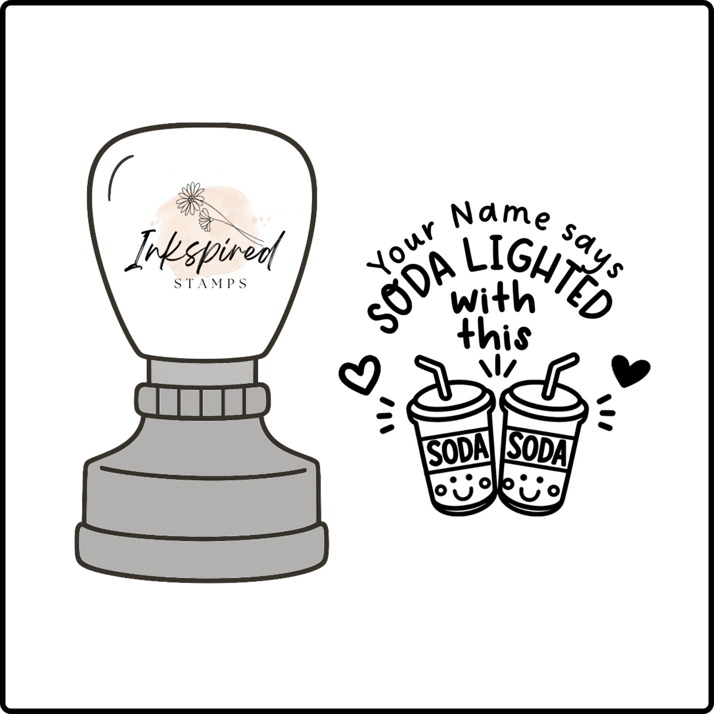 Soda Lighted With This Personalised Stamp