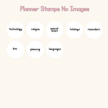 Planner Stamps No Images