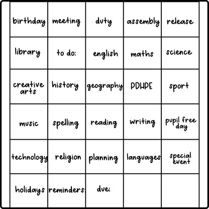 Planner Stamps No Images