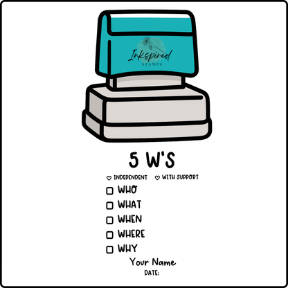 5 W'S Checklist Stamp