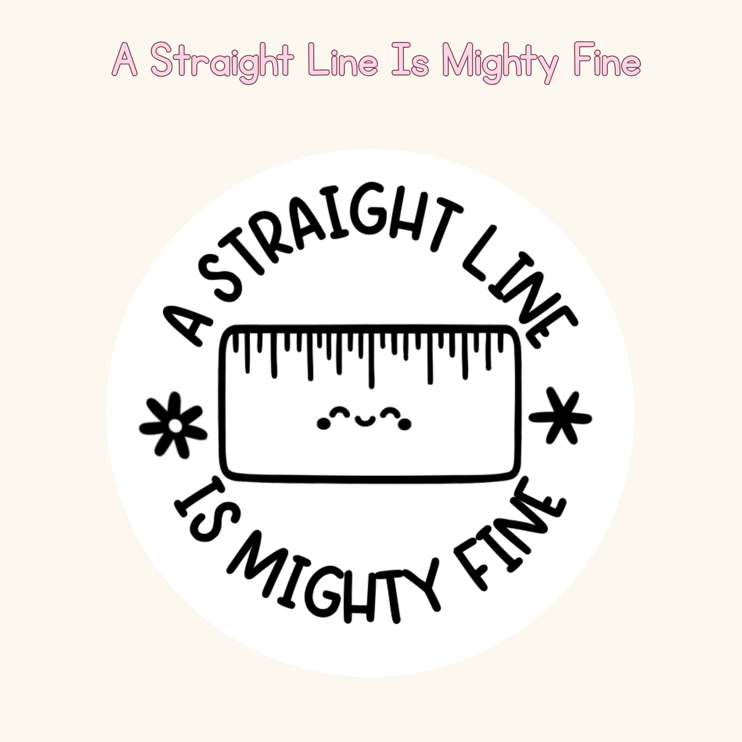 A Straight Line Is Mighty Fine Stamp