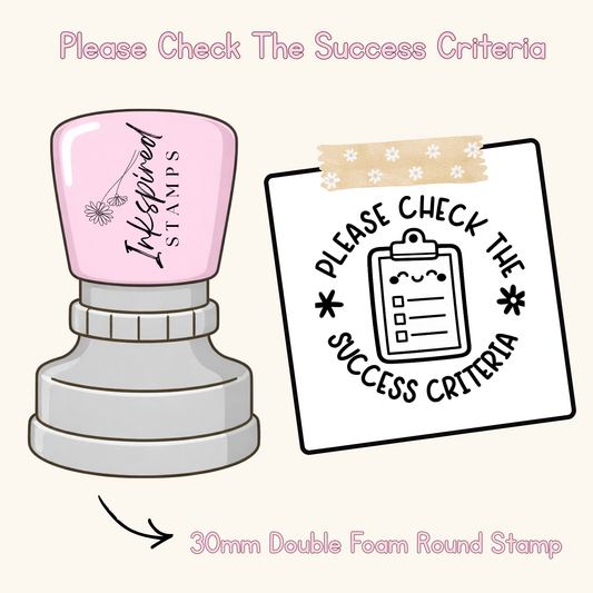 Please Check The Success Criteria Stamp