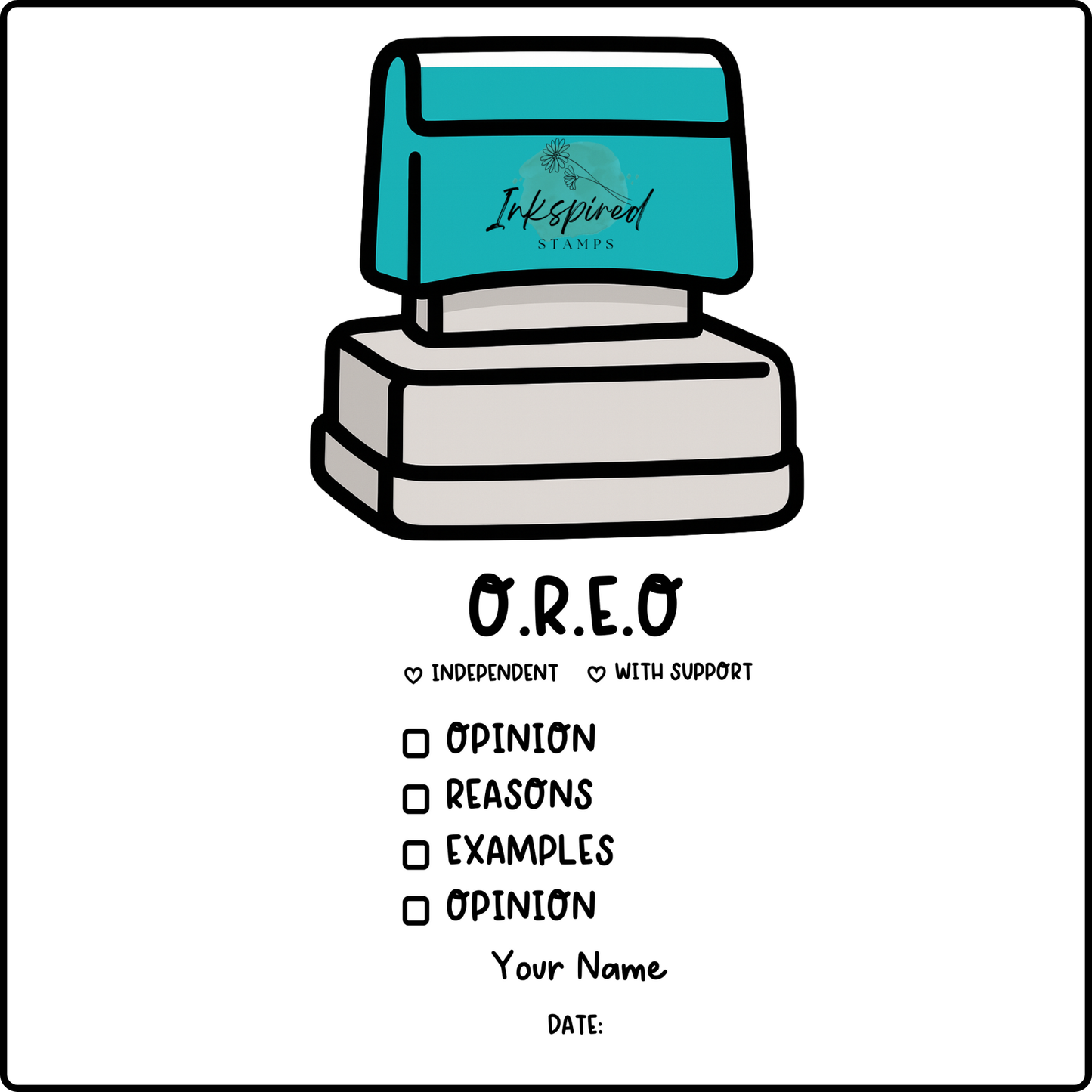 O.R.E.O Checklist Stamp