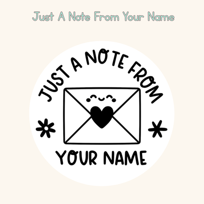 Just A Note From Your Name Personalised Stamp