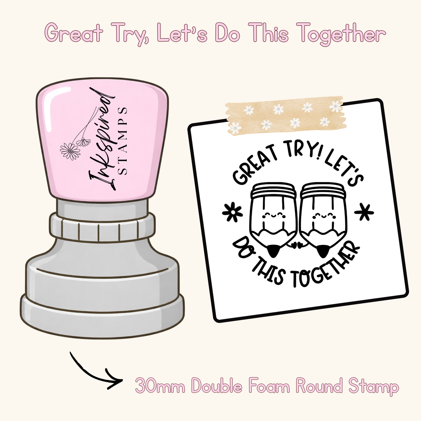 Great Try, Let’s Do This Together Stamp