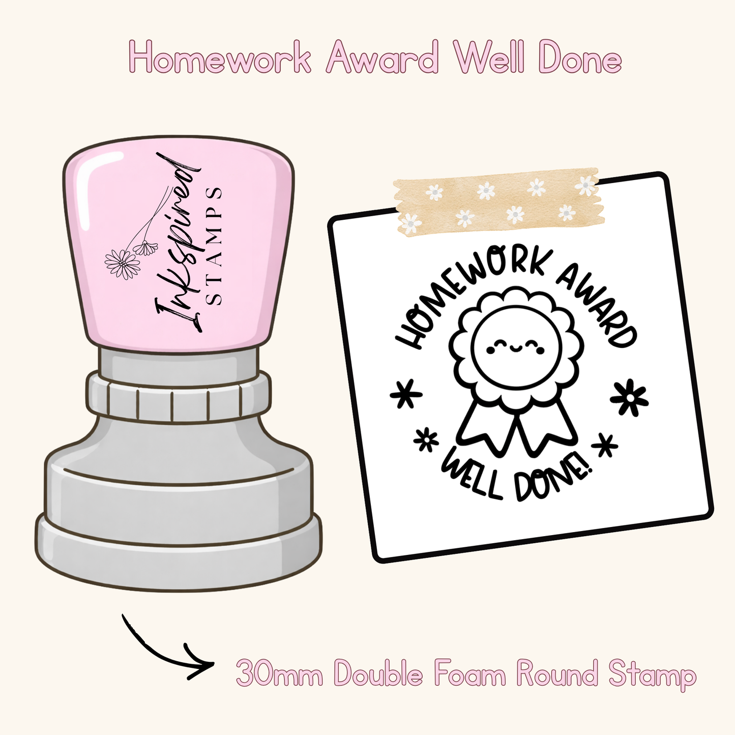 Homework Award Well Done Stamp