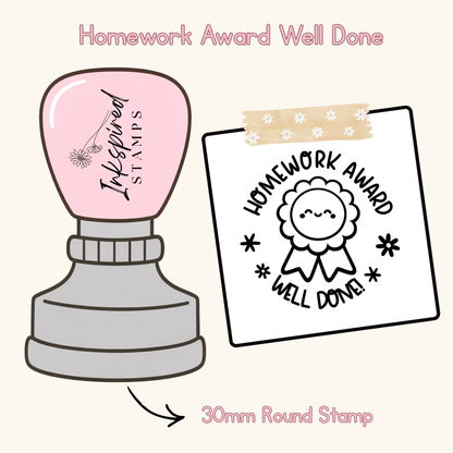 Homework Award Well Done Stamp