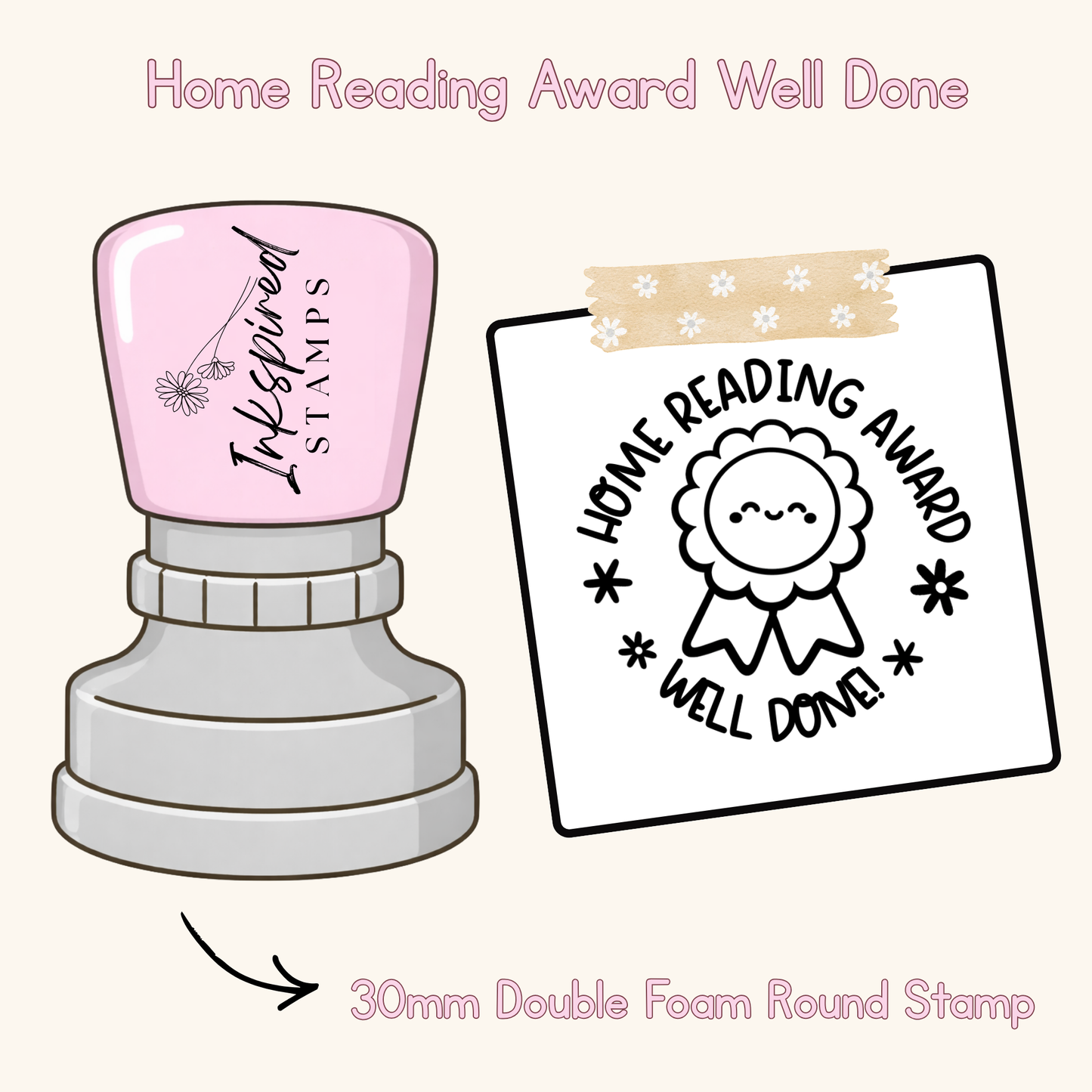 Home Reading Award Well Done Stamp