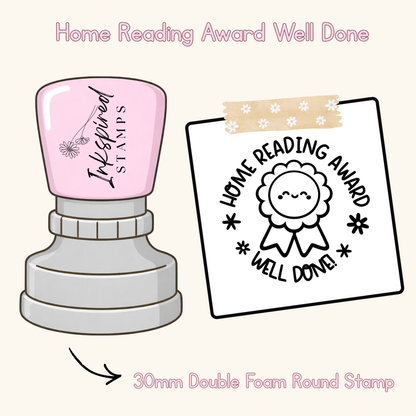 Home Reading Award Well Done Stamp