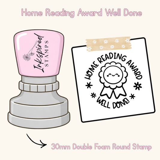Home Reading Award Well Done Stamp