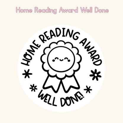 Home Reading Award Well Done Stamp