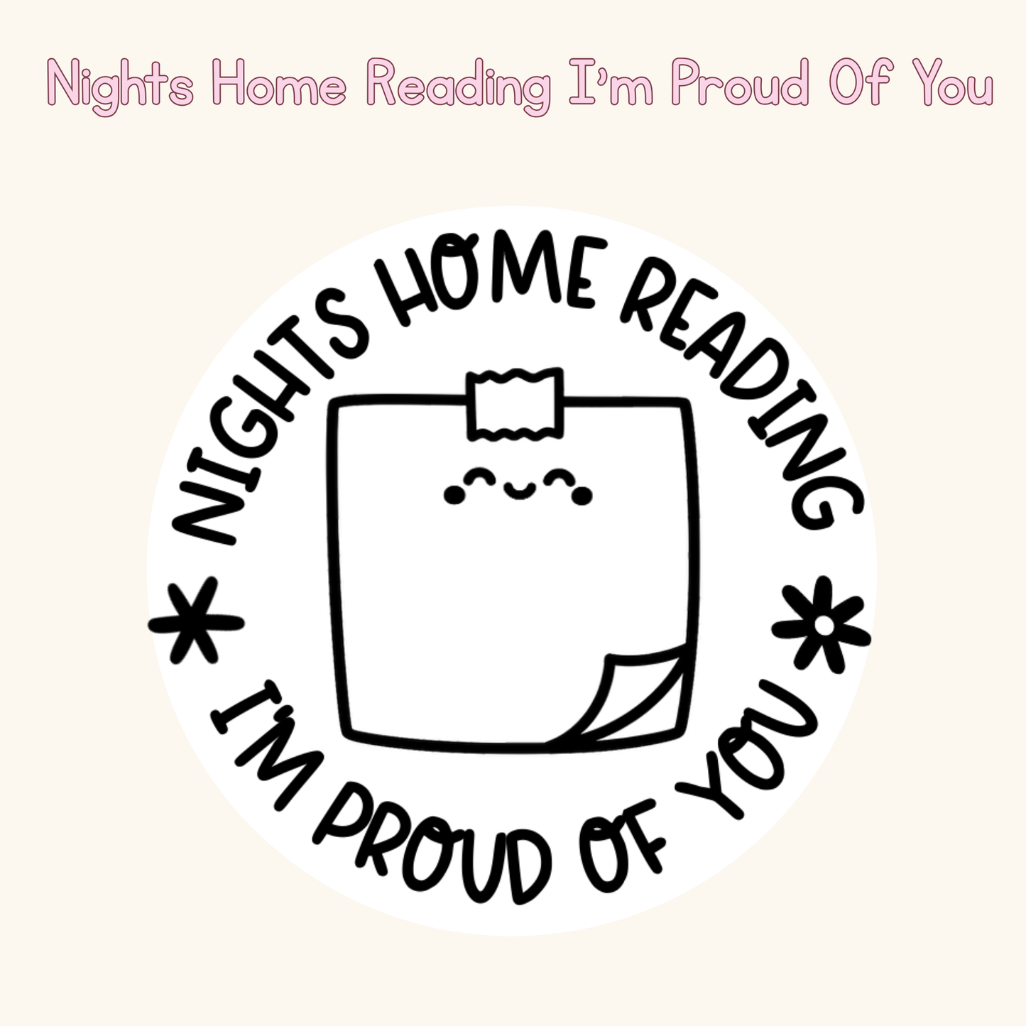 Nights Home Reading I’m Proud Of You Stamp