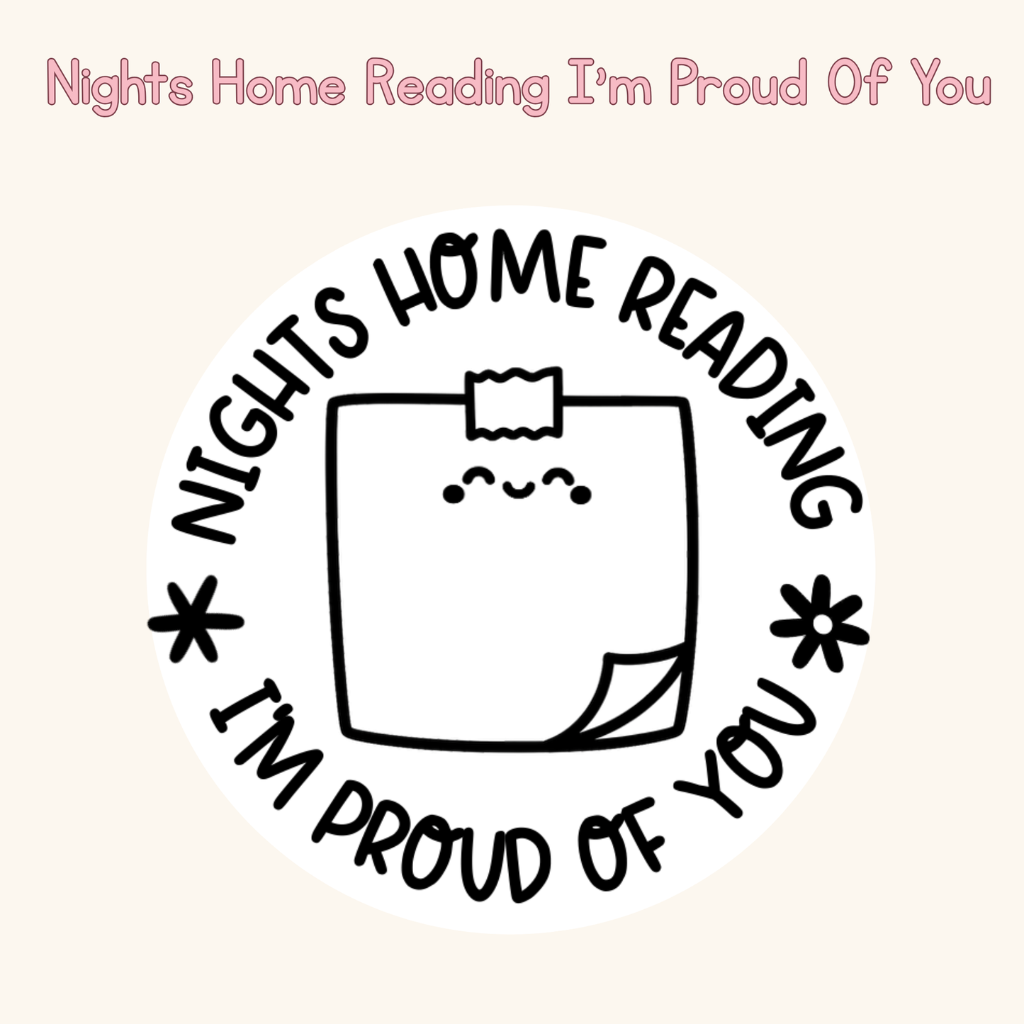 Nights Home Reading I'm Proud Of You Stamp