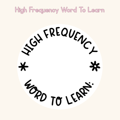 High Frequency Word To Learn: Stamp