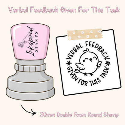 Verbal Feedback Given For This Task Stamp