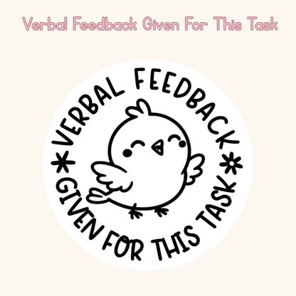 Verbal Feedback Given For This Task Stamp