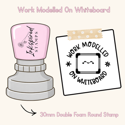 Work Modelled On Whiteboard Stamp