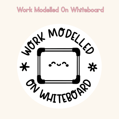 Work Modelled On Whiteboard Stamp