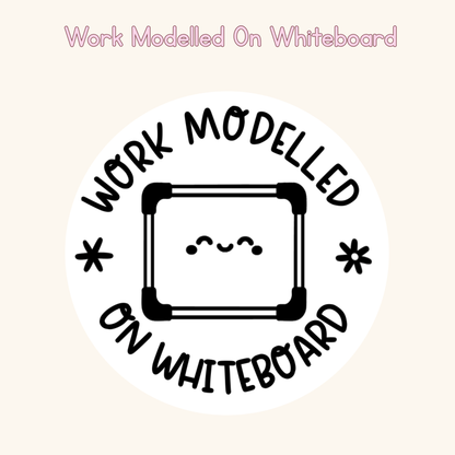 Work Modelled On Whiteboard Stamp