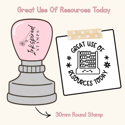Great Use Of Resources Today Stamp