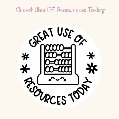 Great Use Of Resources Today Stamp