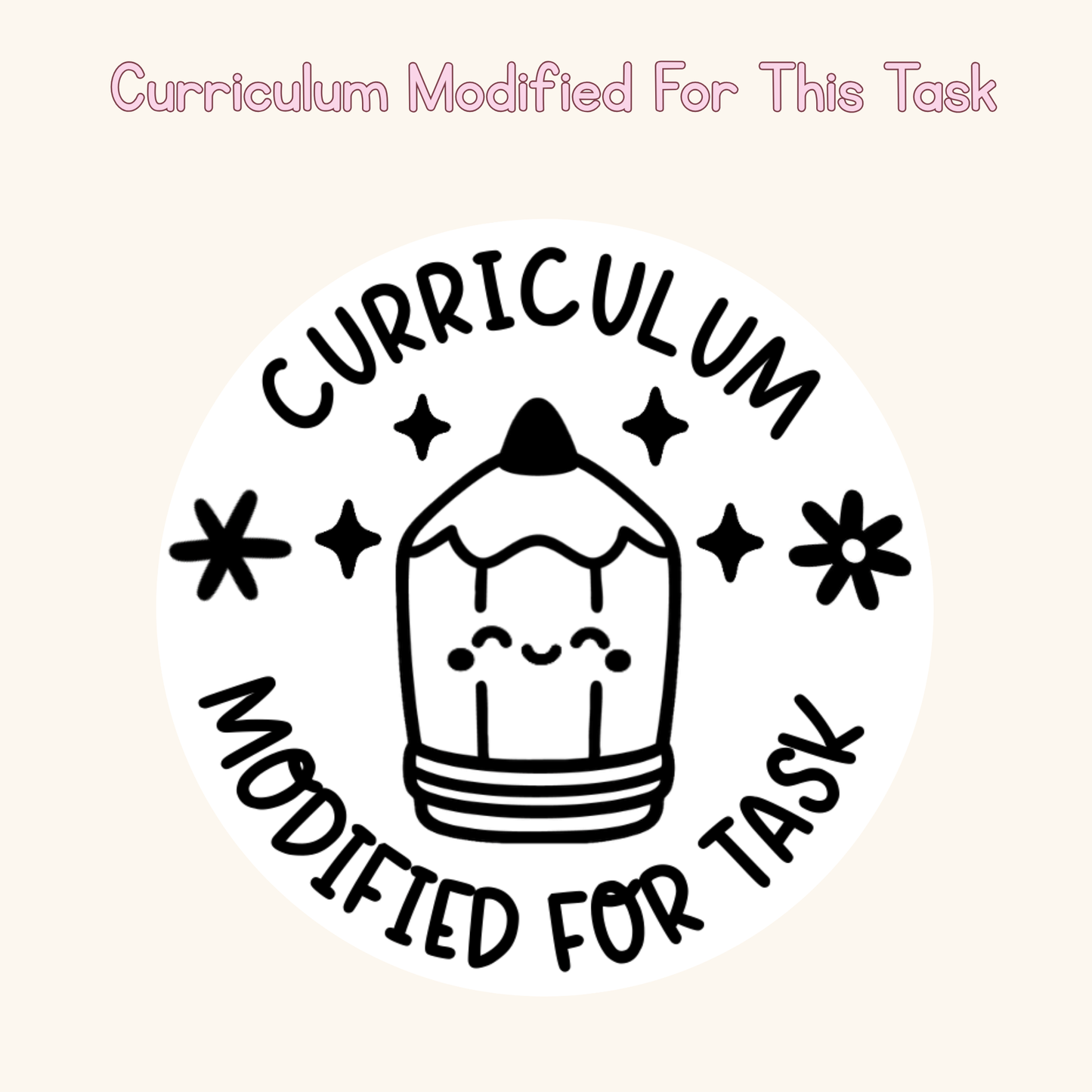 Curriculum Modified For Task Stamp