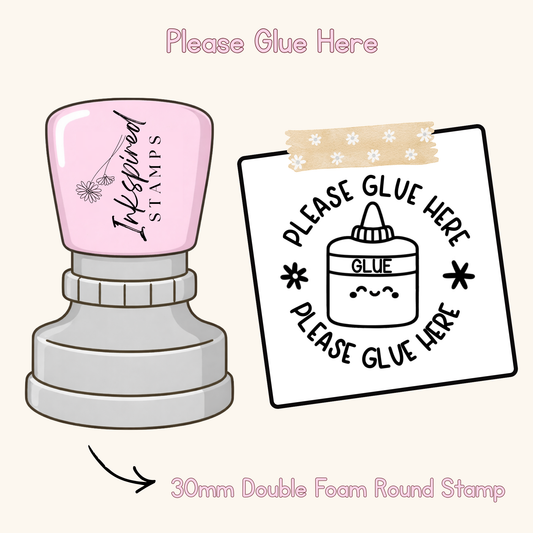 Please Glue Here Stamp