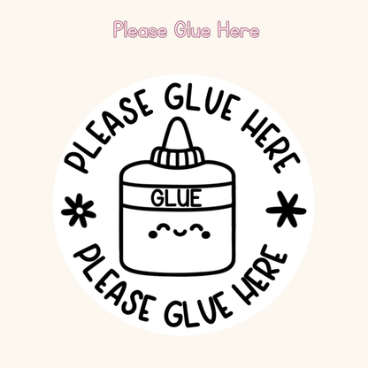 Please Glue Here Stamp