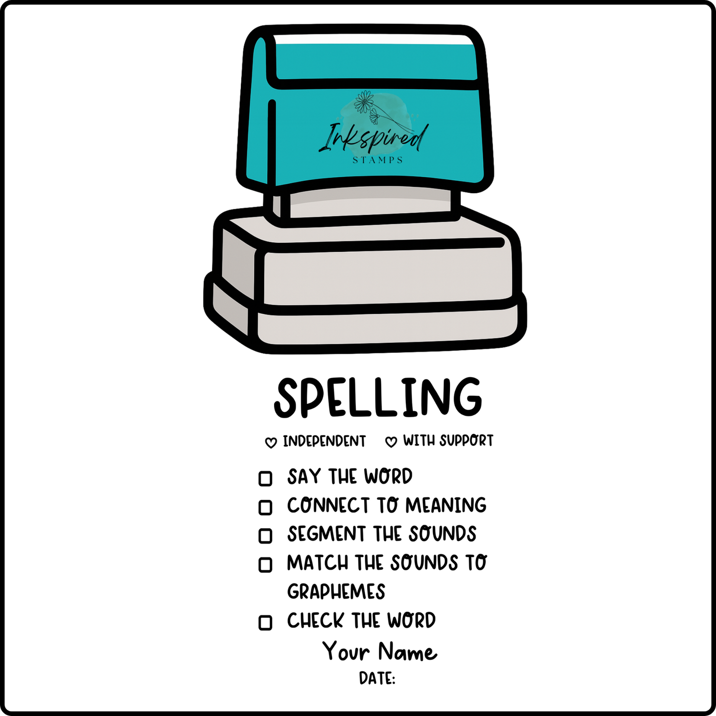 Spelling Checklist Stamp