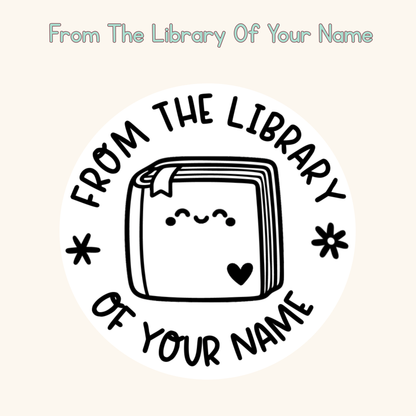 From The Library Of Your Name Personalised Stamp