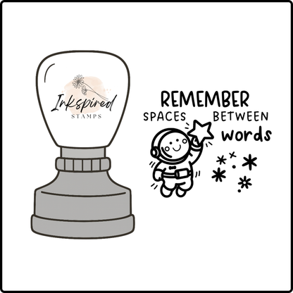 Remember Spaces Between Words Stamp