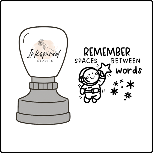 Remember Spaces Between Words Stamp