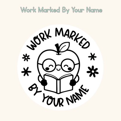 Work Marked By Your Name Personalised Stamp