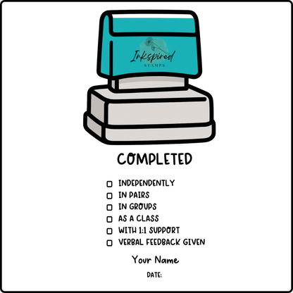 Completed In Checklist Stamp