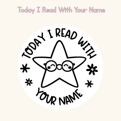 Today I Read With Your Name Personalised Stamp