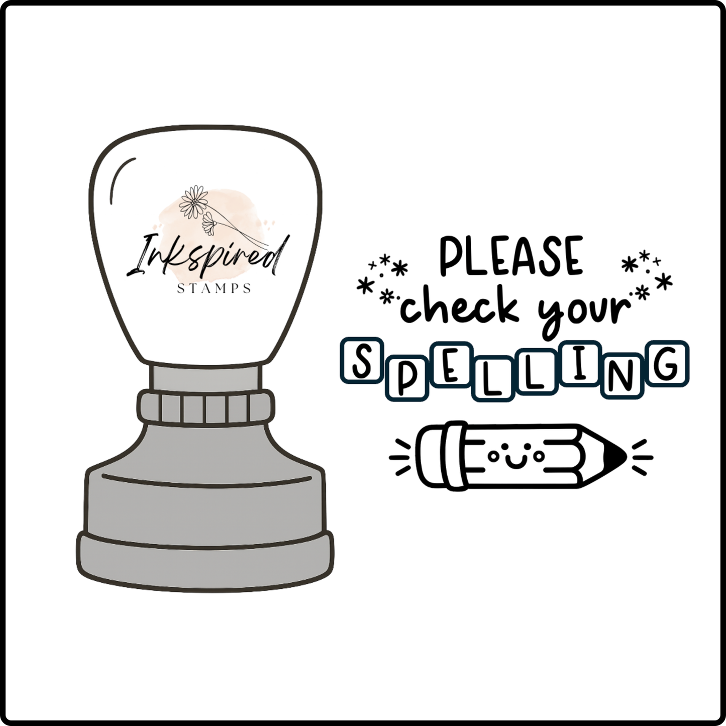 Please Check Your Spelling Stamp