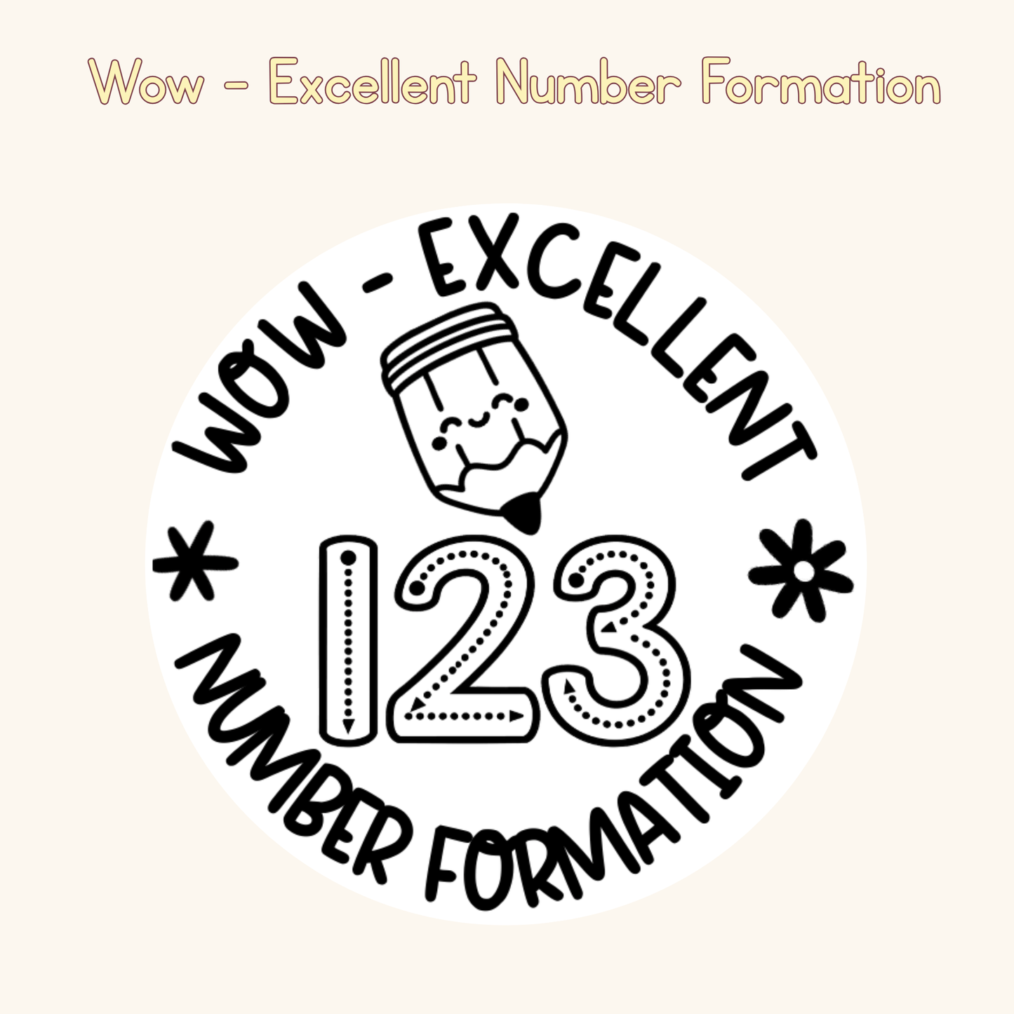 Wow! Excellent Number Formation Stamp