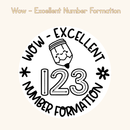 Wow! Excellent Number Formation Stamp