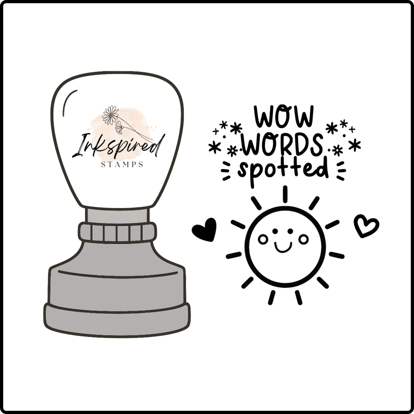 WOW Words Spotted Stamp