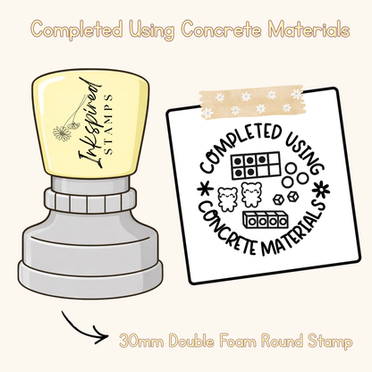 Completed Using Concrete Materials Stamp