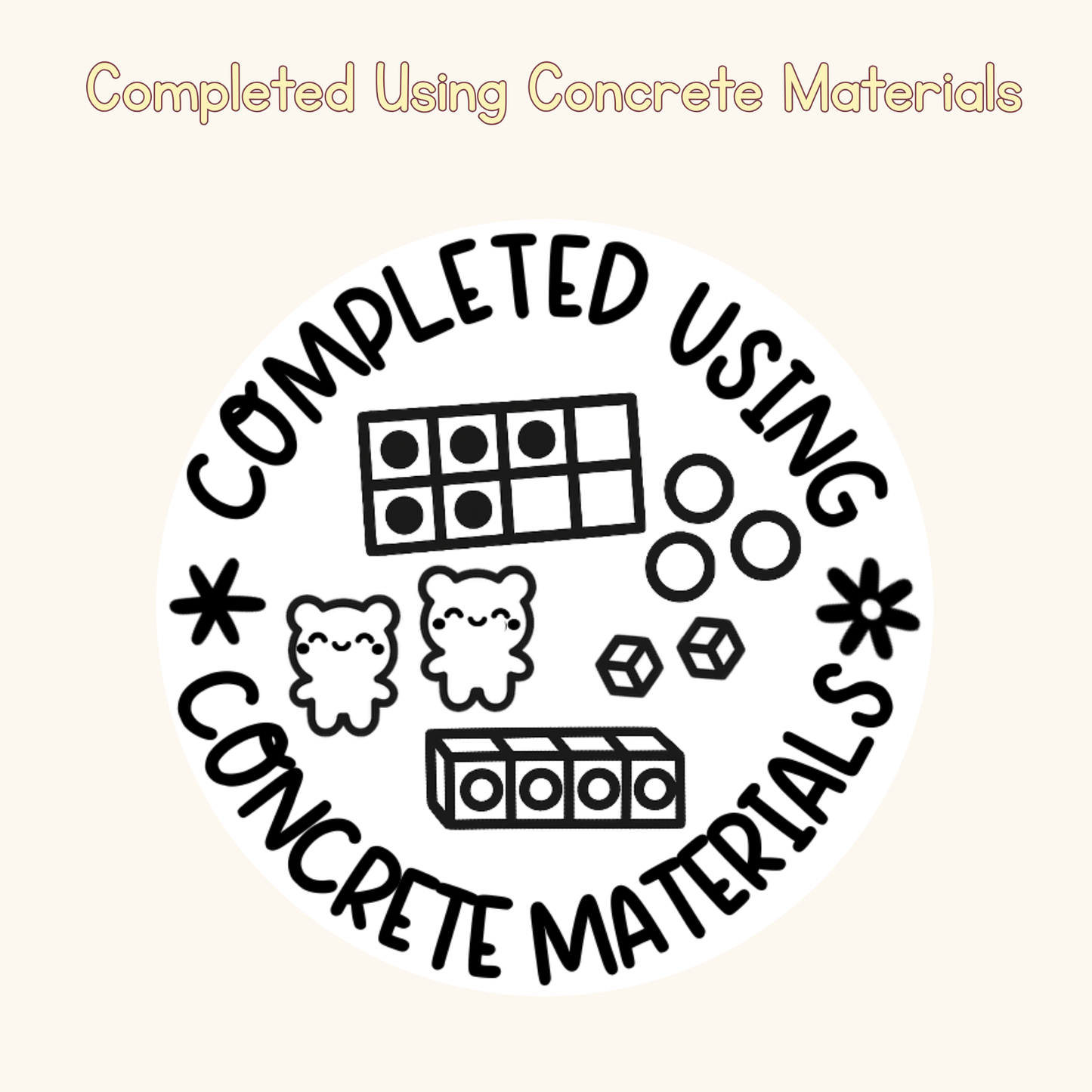 Completed Using Concrete Materials Stamp