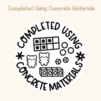 Completed Using Concrete Materials Stamp