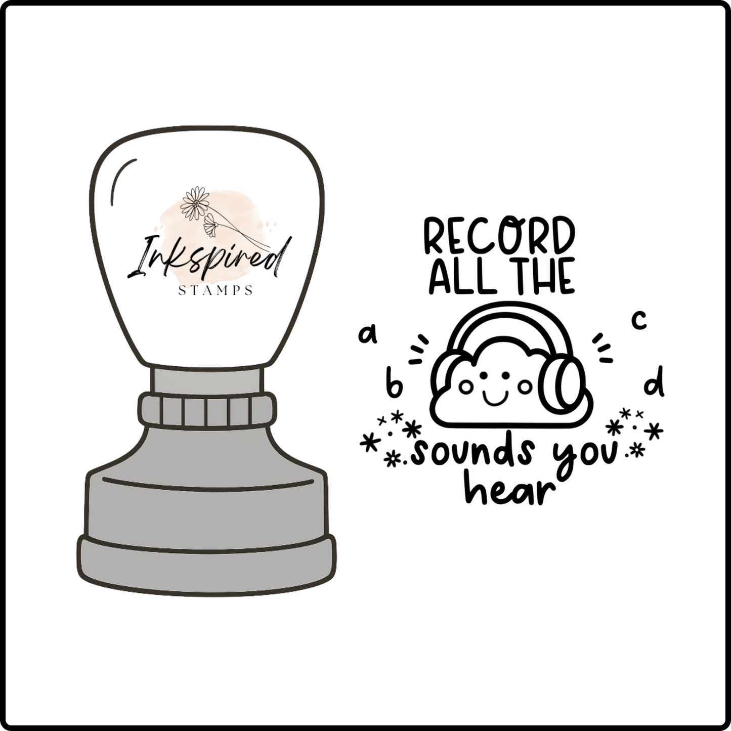 Record All the Sounds You Can Hear Stamp