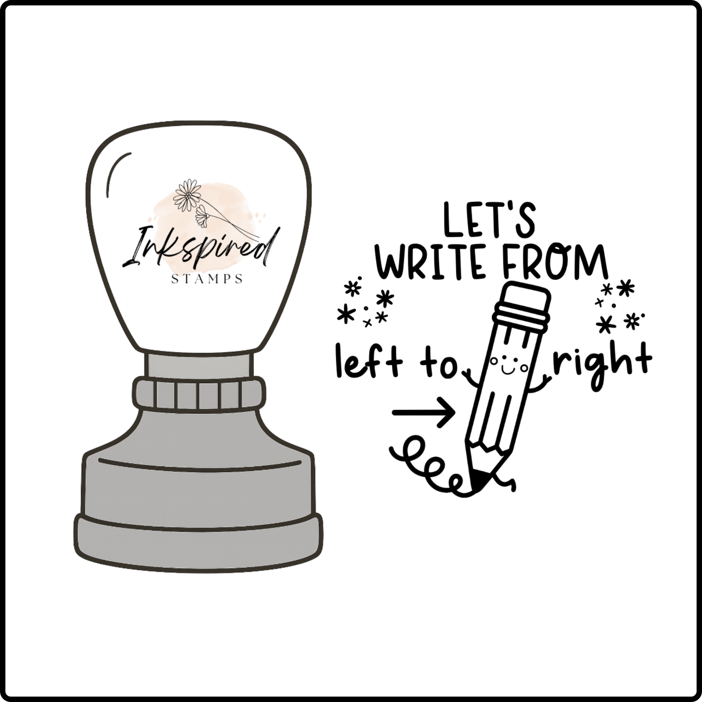 Let's Write From Left to Right Stamp