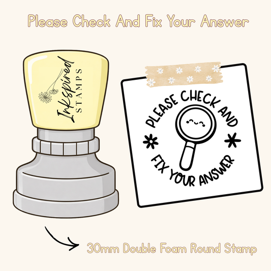 Please Check And Fix Your Answer Stamp