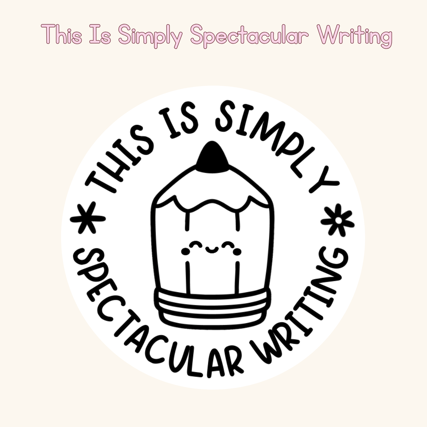This Is Simply Spectacular Writing Stamp