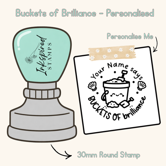 Buckets of Brilliance Personalised Stamp