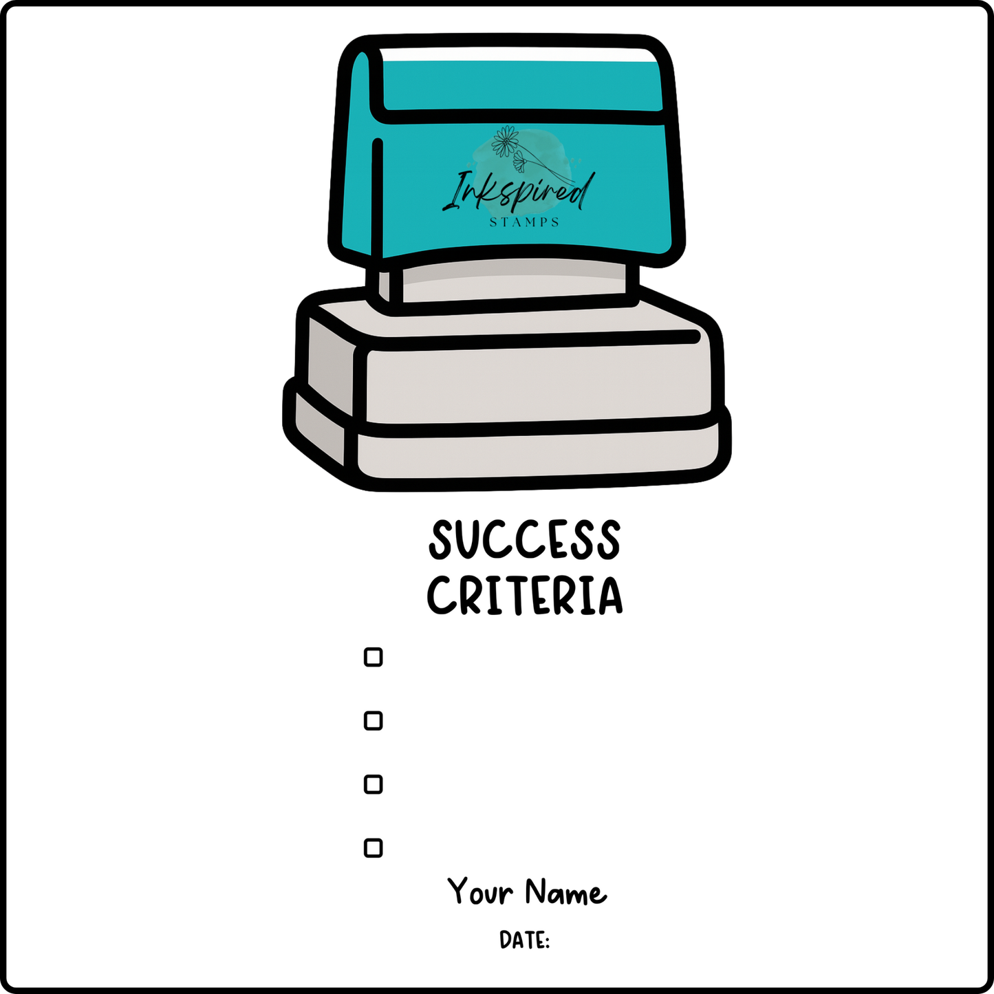 Blank Success Criteria Checklist Stamp