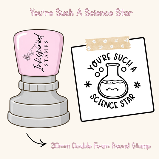 You're Just A Science Star Stamp