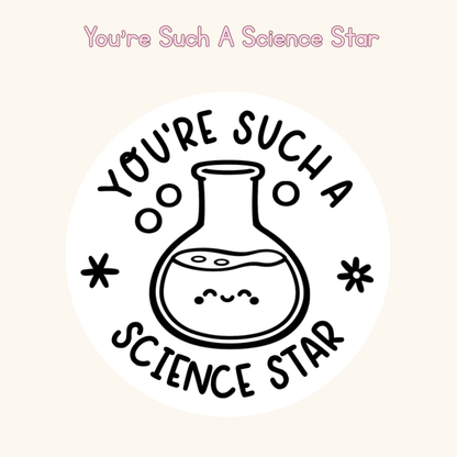 You're Just A Science Star Stamp